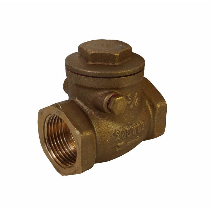 1" LF Brass Swing Check Valve C x C, Lead Free, 200PSI, WOG