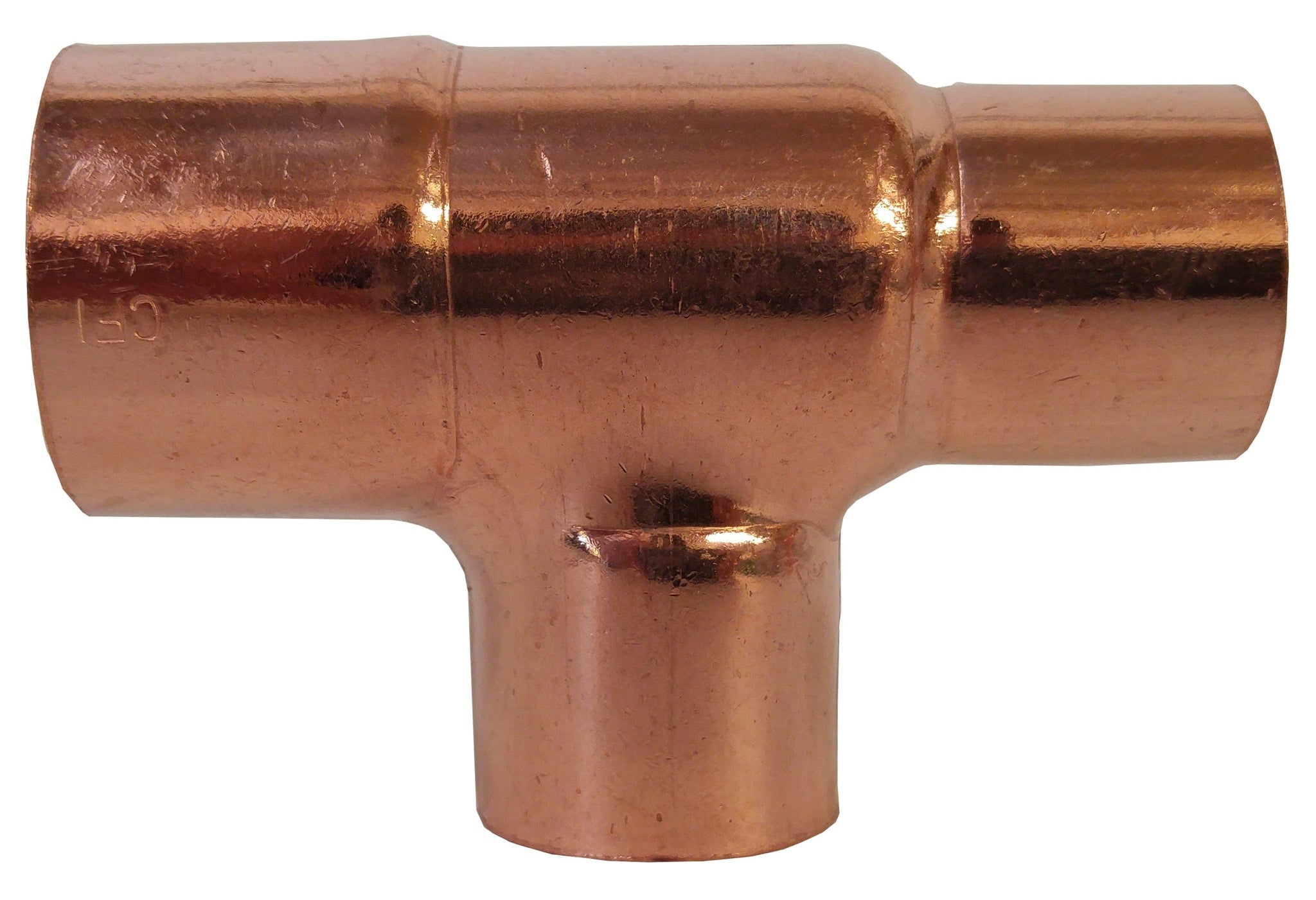 1-1/4" x 1/2" x 1/2" Reducing Tee C x C x C Copper, Low Lead