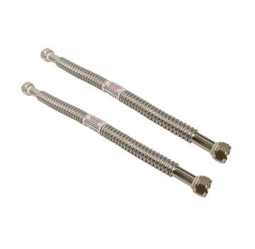 24" x 3/4" FIP Stainless Steel Water Flex Connector 2 Pack