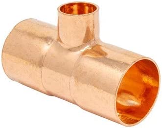 1" x 1" x 1/2" Reducing Tee C x C x C Copper, Low Lead