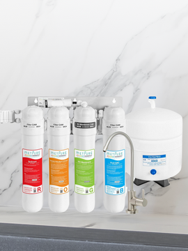 4 Stage Quick Twist Whole House Water Filtration System. Metpure Versatile Customizable Reverse Osmosis RO Water Filtration System. Complete System With Hardware, Filters, Storage Tank, and Faucet. (Select Your System Type and Faucet)