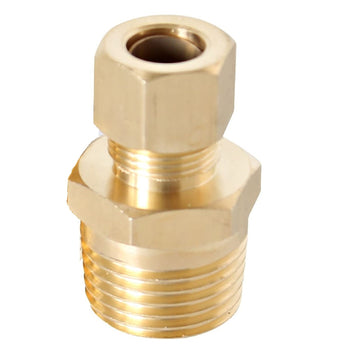 1/2" MIP x 3/8" COMP Lead Free Brass Reducing Coupling