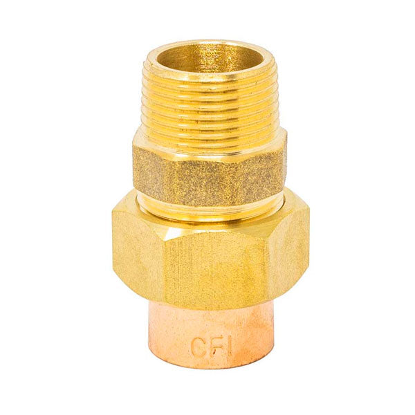 1/2" Union C x M, Copper + Brass + Brass, Lead Free