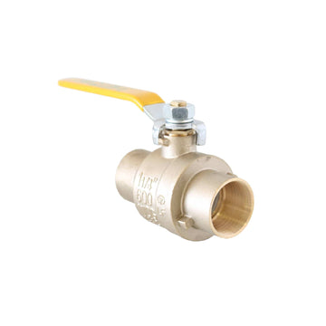 1-1/2" LF Full Port Brass Ball Valve C x C, Lead Free, UL, FM, 600PSI, WOG