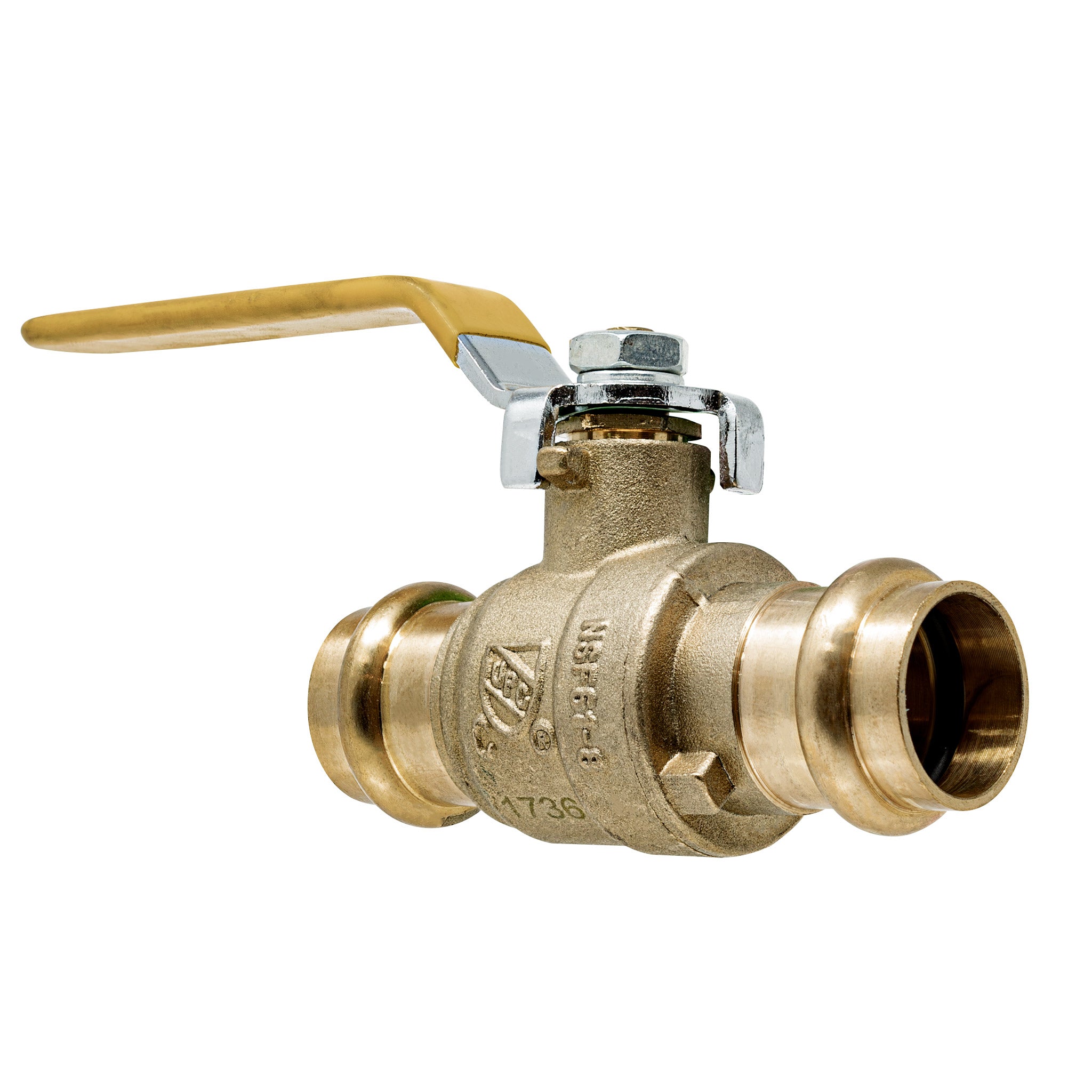 3/4" Press Ends Full Port Ball Valve Lead Free Brass. ProPress Compatible.