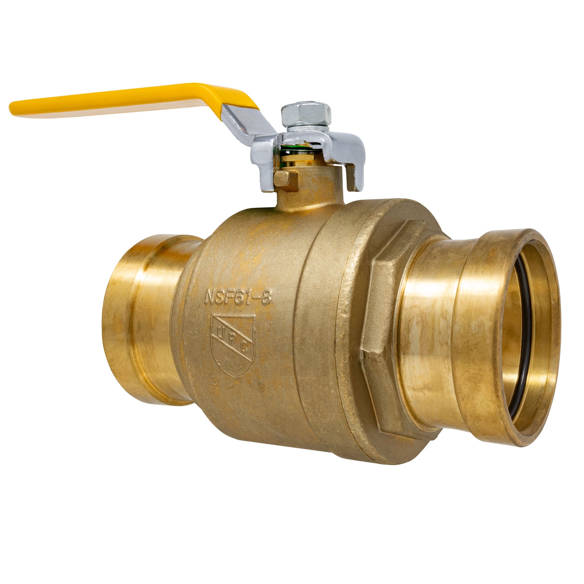 4" Press Ends Full Port Ball Valve Lead Free Brass. ProPress Compatible.