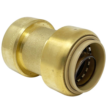 1" x 1" Push-Fit Fitting Coupling, Low Lead, NSF