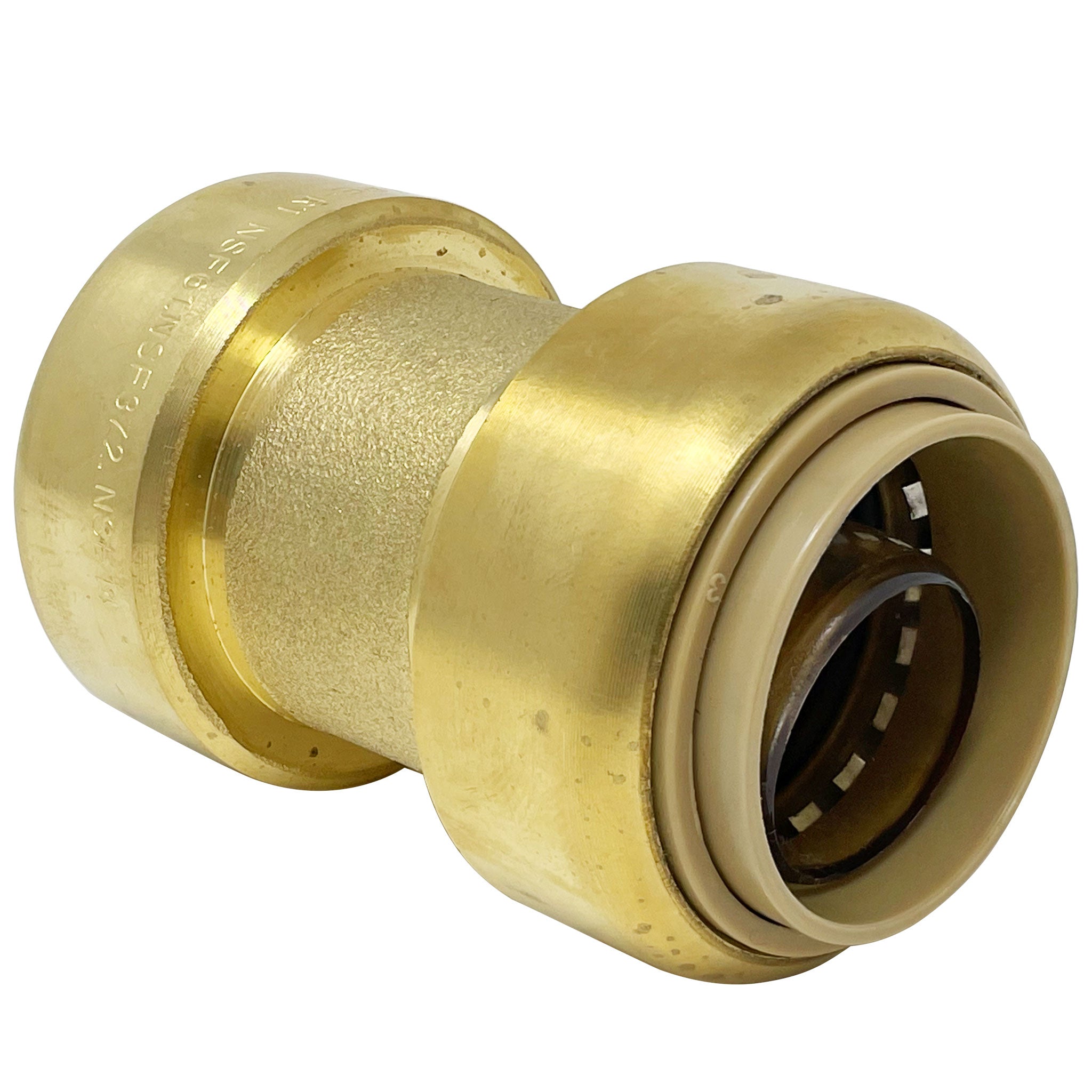 1/2" x 1/2" Push-Fit Fitting Coupling, Low Lead, NSF