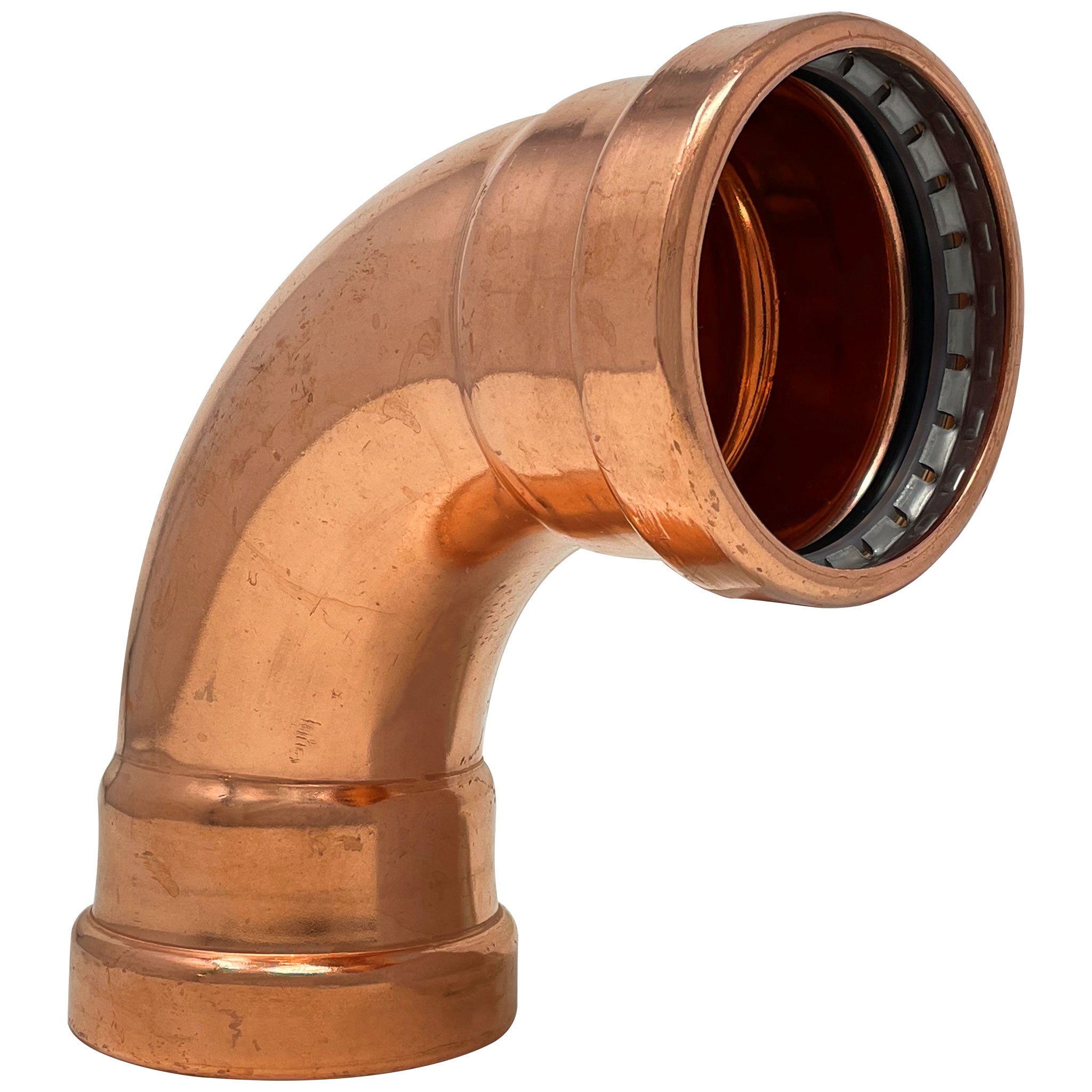 3" Press Copper 90° Degree Elbow Fitting P x P Low Lead ProPress Compatible