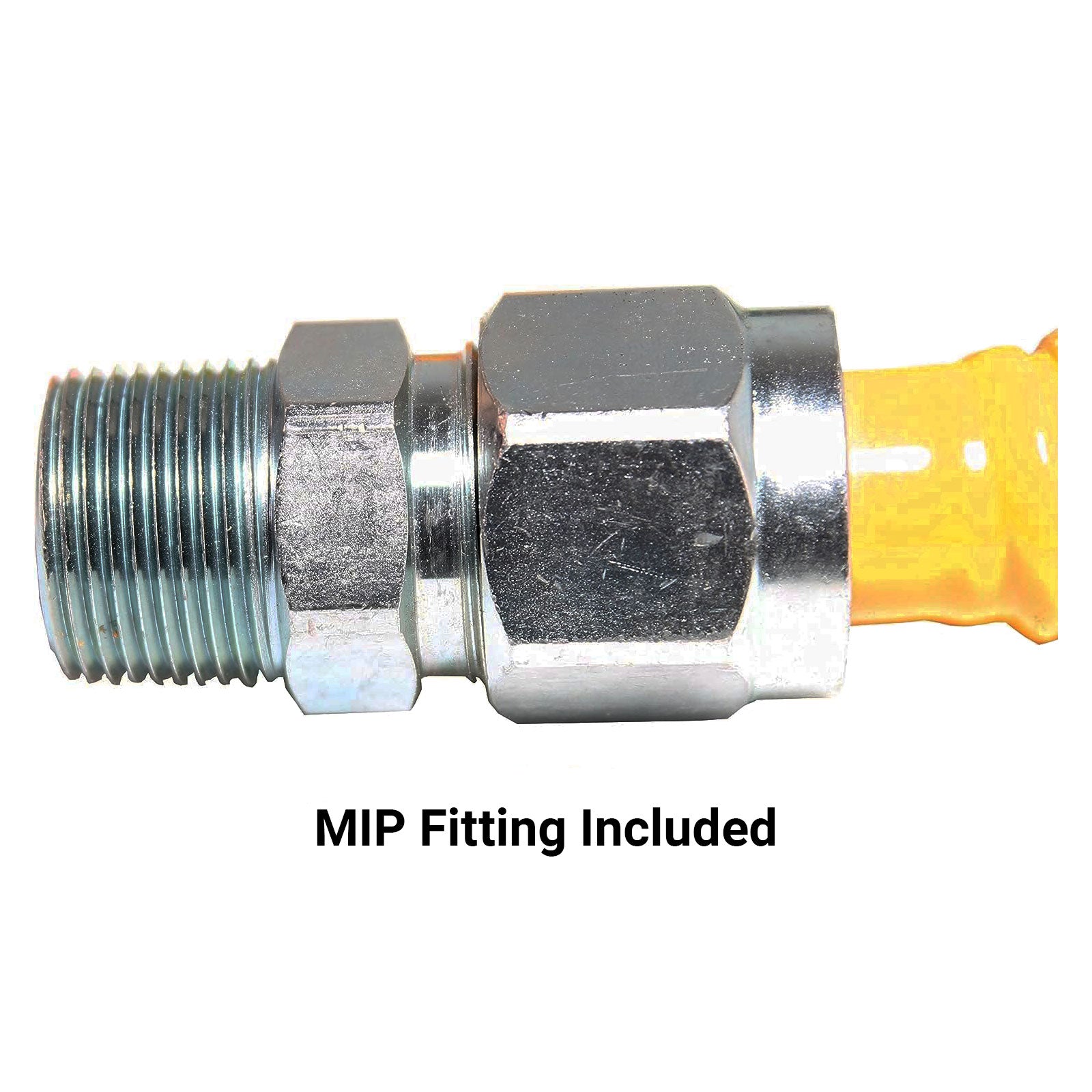 1/2" OD x 60", 1/2" FIP x 1/2" MIP Epoxy Coated Stainless Steel Gas Connector, CSA