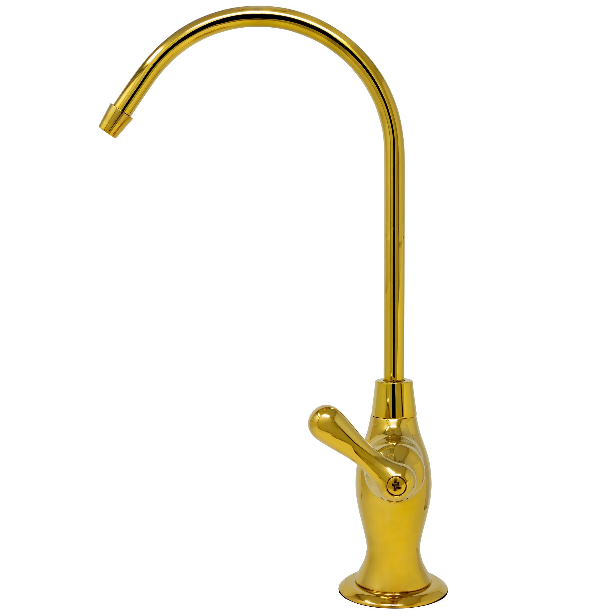 Water Filtration Faucet Vase Style Bright Gold Reverse Osmosis Non Air Gap. Certified by NSF.
