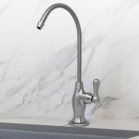 Water Filtration Faucet Vase Style Brushed Nickel Reverse Osmosis Non Air Gap. Certified by NSF.