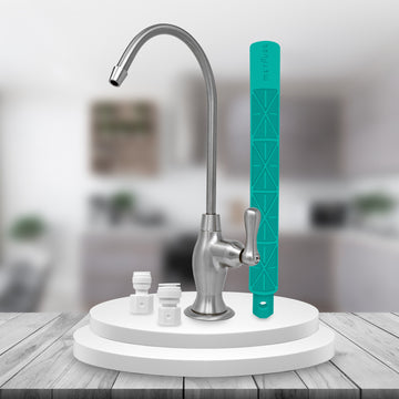 Vase Style Non-airgap RO Faucet Reverse Osmosis Ceramic Disc Faucet. Includes Faucet Wrench, 1/4" and 3/8" Faucet Adapters. NSF Certified. (Select Your Color)