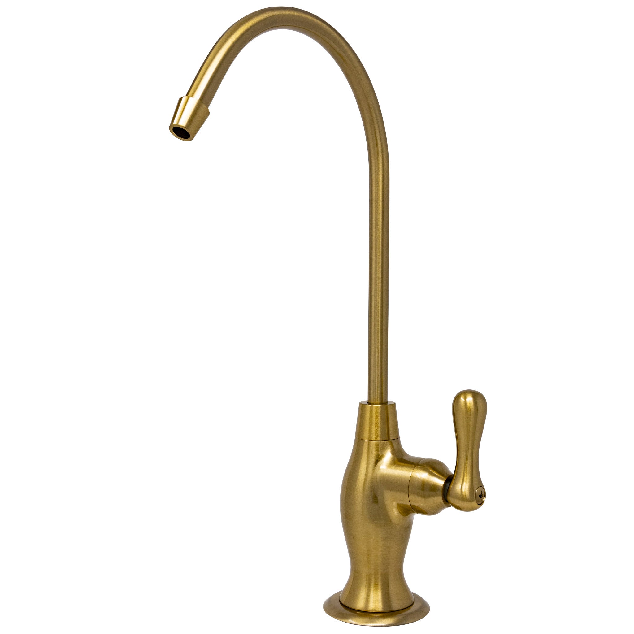 Water Filtration Faucet Vase Style Brushed Gold Reverse Osmosis Non Air Gap. Certified by NSF.