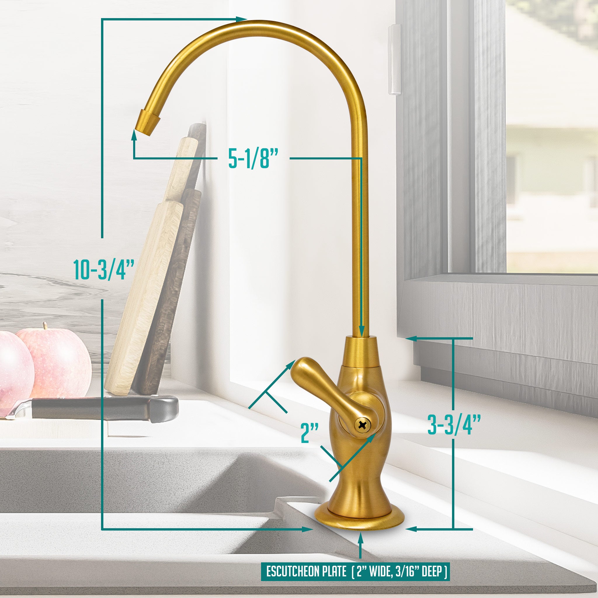 Water Filtration Faucet Vase Style Classic Bronze Solid Brass Reverse Osmosis Non Air Gap.