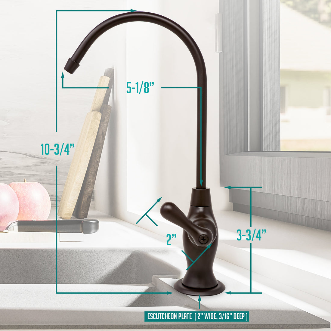 Water Filtration Faucet Vase Style Oil Rubbed Bronze Reverse Osmosis Non Air Gap. Certified by NSF.