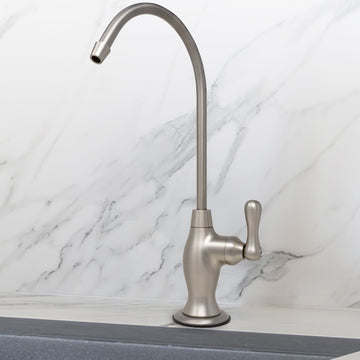 Water Filtration Faucet Vase Style Satin Nickel Reverse Osmosis Non Air Gap. Certified by NSF.