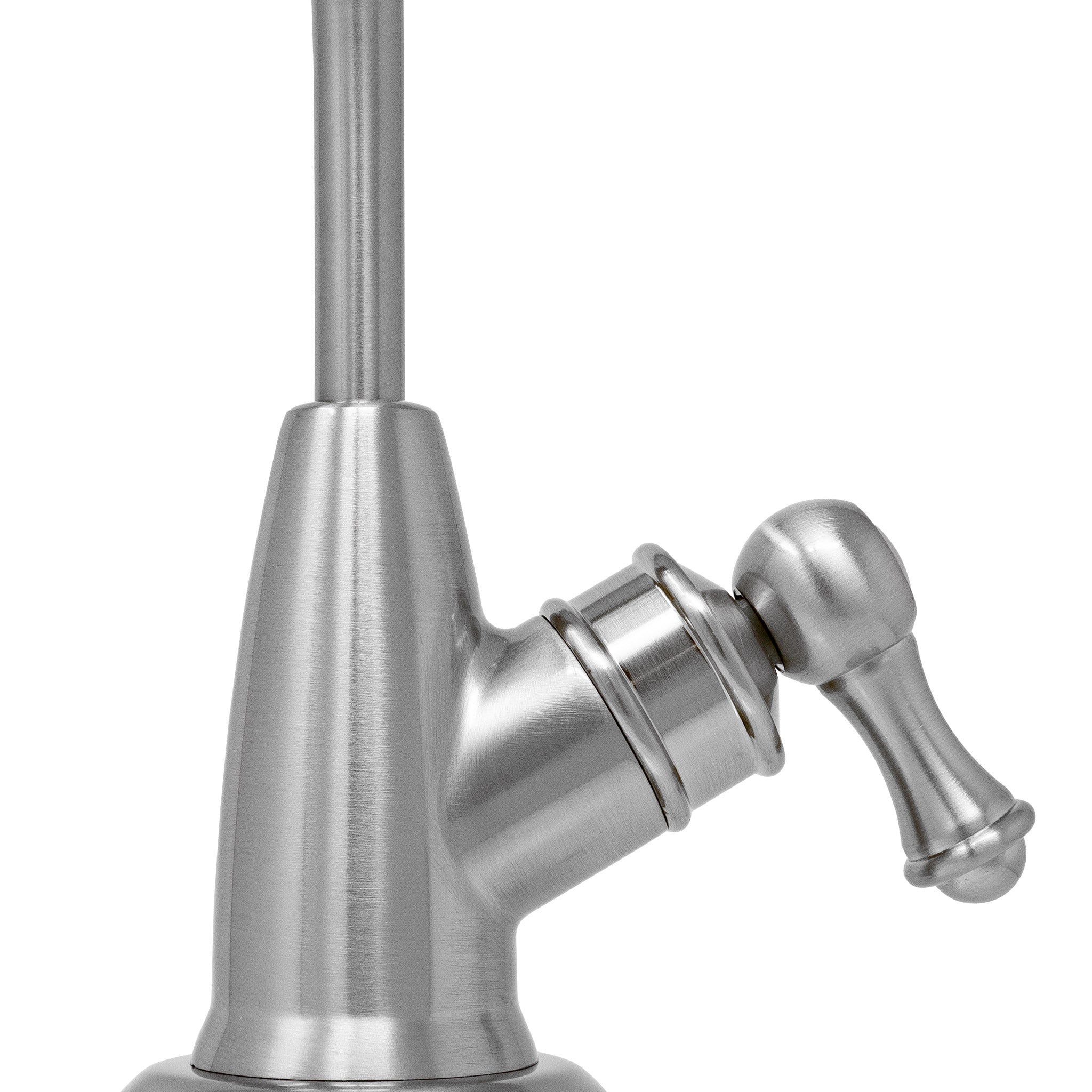 Brushed Nickel Long Reach Style Water Filtration Faucet Non Air Gap