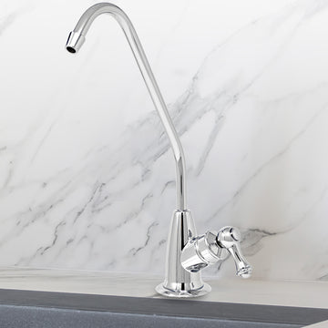 Water Filtration Faucet Chrome Long Reach Style Reverse Osmosis Non Air Gap. Certified by NSF.