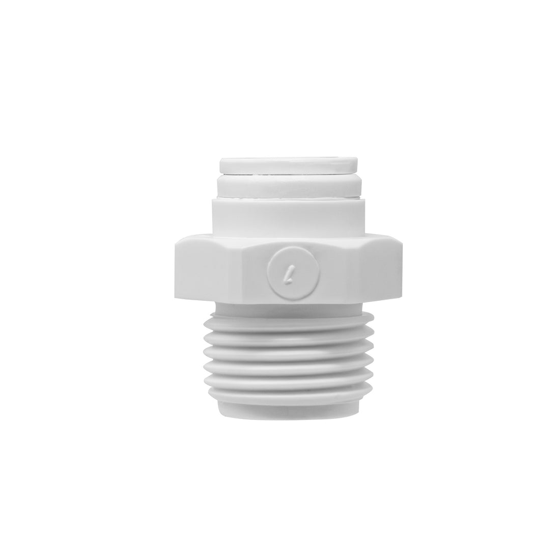 Quick connect male Adapter 1/4" quick connect x 3/8" male thread. Certified by NSF.