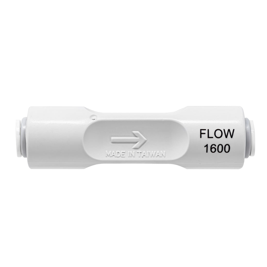 Quick connect flow restrictor. 1/4" quick connect. 1600cc. Certified by NSF.