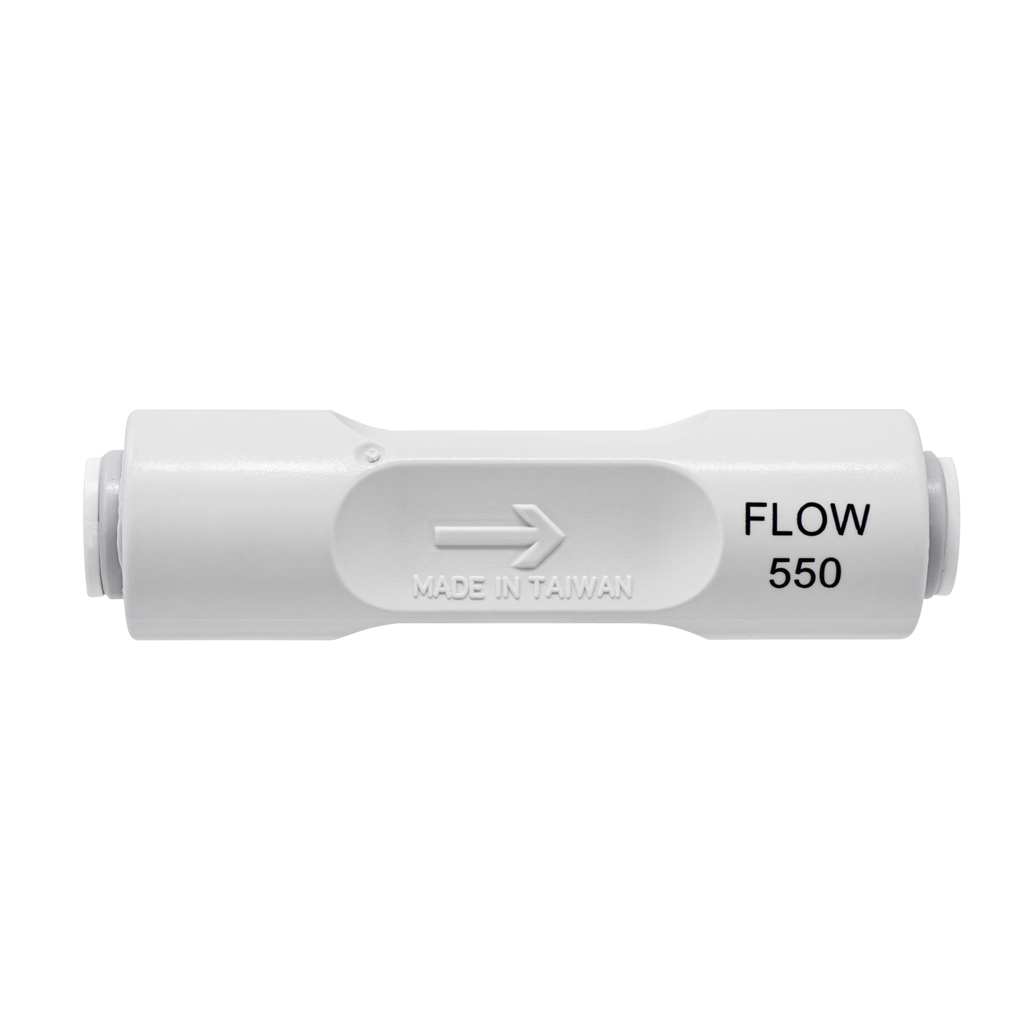 Quick connect flow restrictor. 1/4" quick connect. 550cc. Certified by NSF.