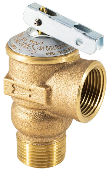 Pressure Relief Valve 3/4" MIP x 3/4" FIP, Brass