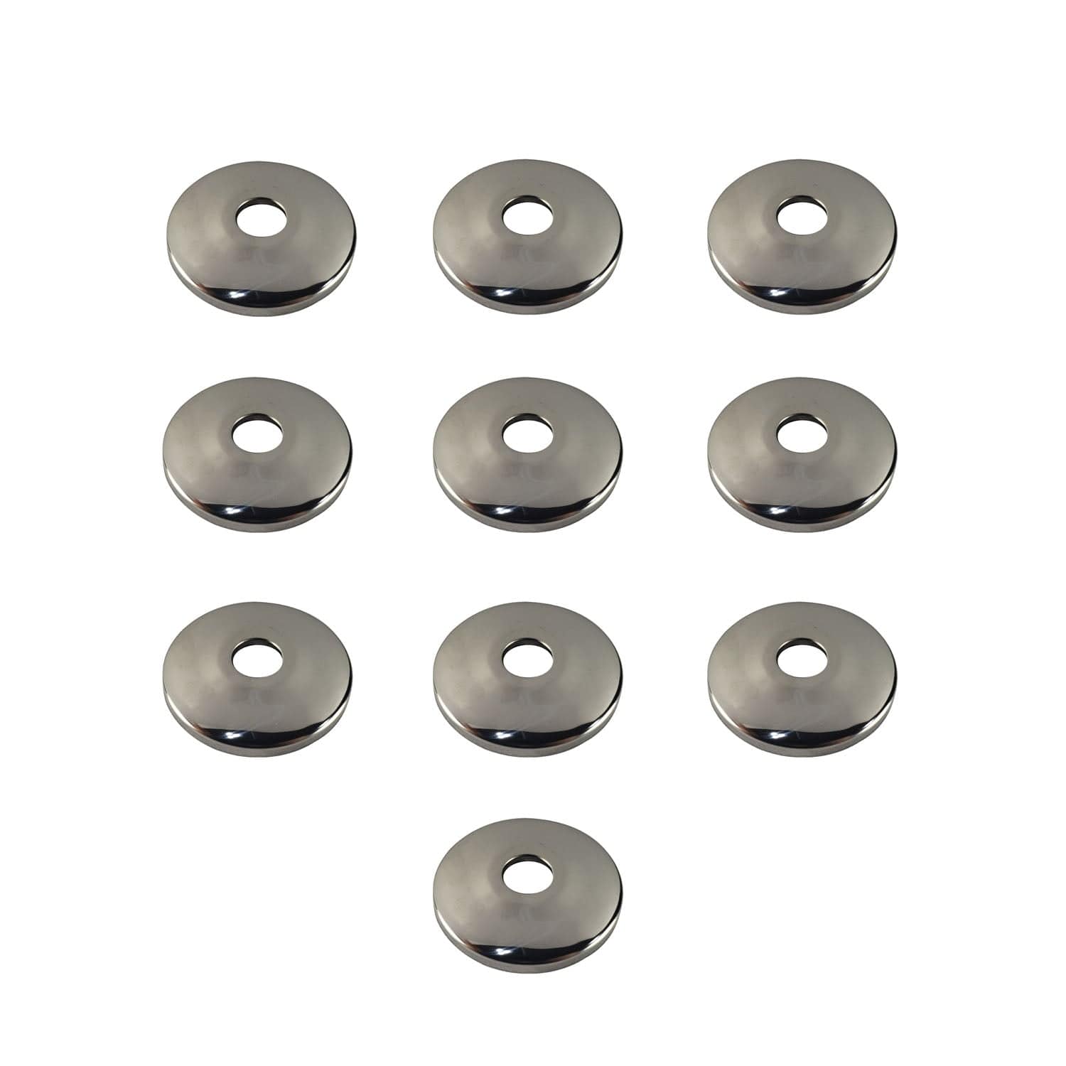 Escutcheon Stainless Steel Chrome Plated Flange Cover 5/8" OD (100 Pack)