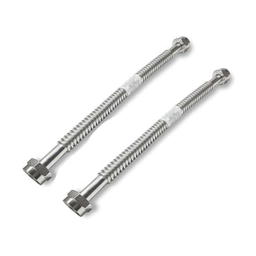 18" x 1" Stainless Steel Water Flex Connector 2 pack