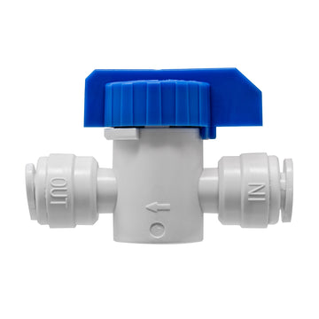 1/4" x 1/4" OD Quick Connect Straight Inline Ball Valve