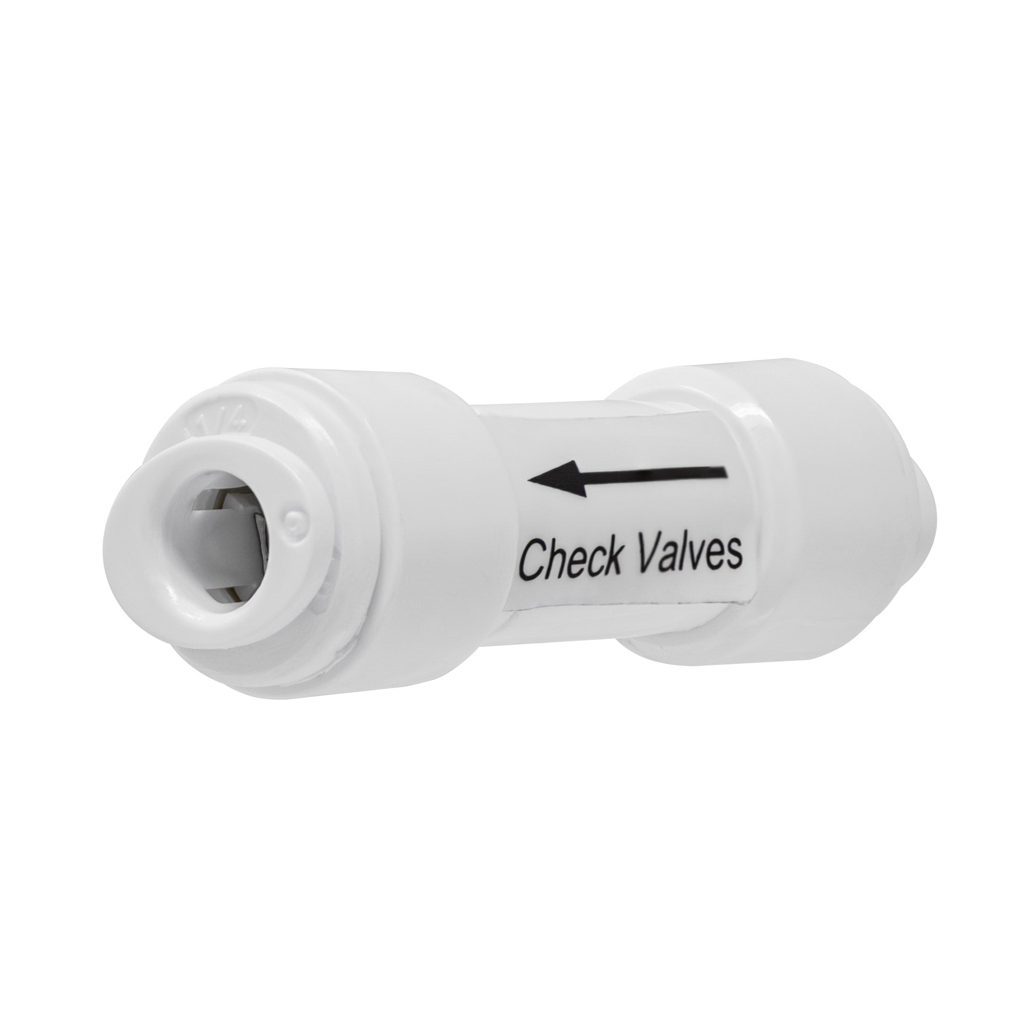 1/4" Quick Connect One Way Check Valve For Reverse Osmosis Water Filtration Systems Or Other Water Appliances (1/4" Quick Connect x 1/4" Quick Connect)