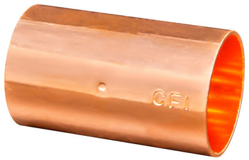 1-1/4" Coupling with Dimpled Stop Copper, Low Lead, C x C