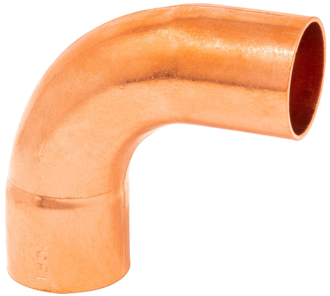 3/8" 90° Street Long Turn Elbow FTG x C Copper, Low Lead