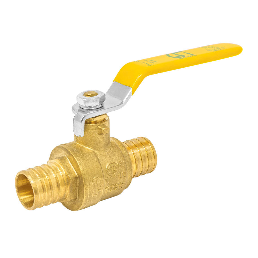 PEX B Crimp x Crimp Lead Free Brass Port Ball Valve 1/2"