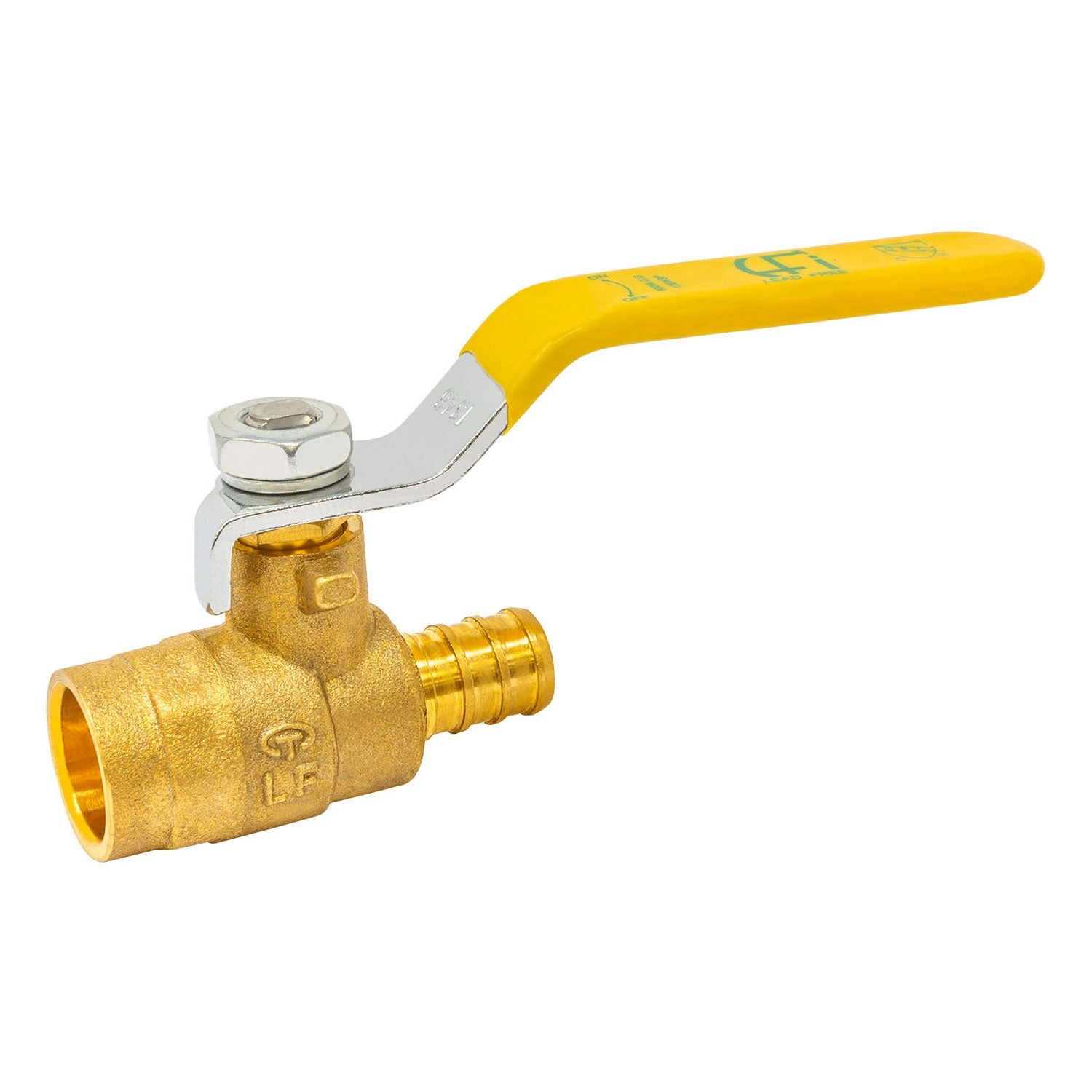 PEX B Crimp x Sweat Lead Free Brass Ball Valve 1/2"