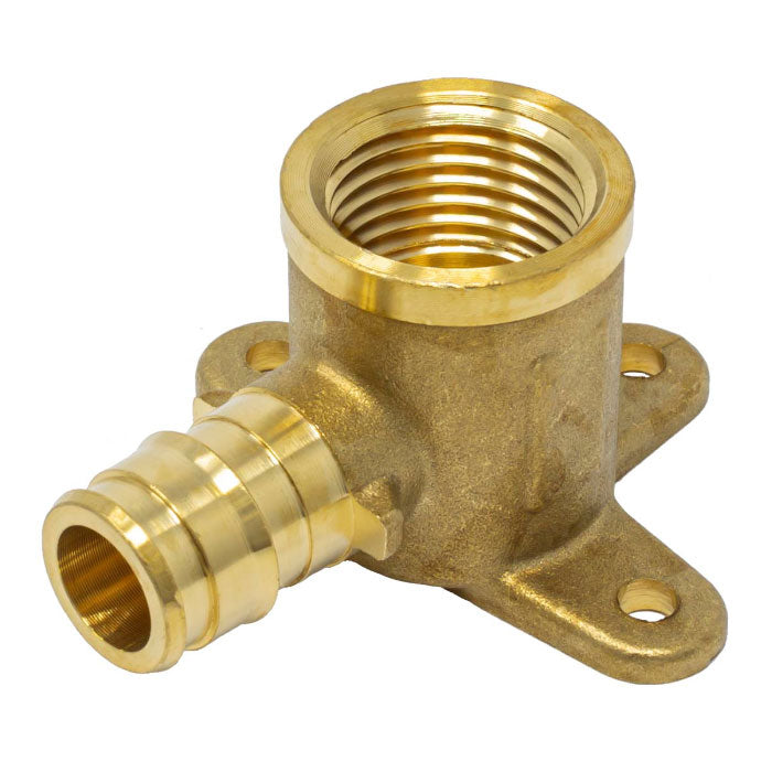1/2" PEX A Expansion x FIP Lead Free Brass 90° Drop Ear Elbow Female Adapter, ASTM F1960