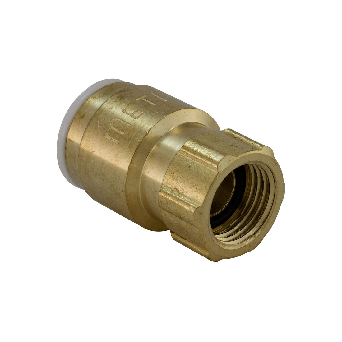 Metpure Quick Connect Female Brass Reducing Adapter - 3/8" OD Quick Connect x 1/4" COMP Female Threaded Compression (5 Pack)