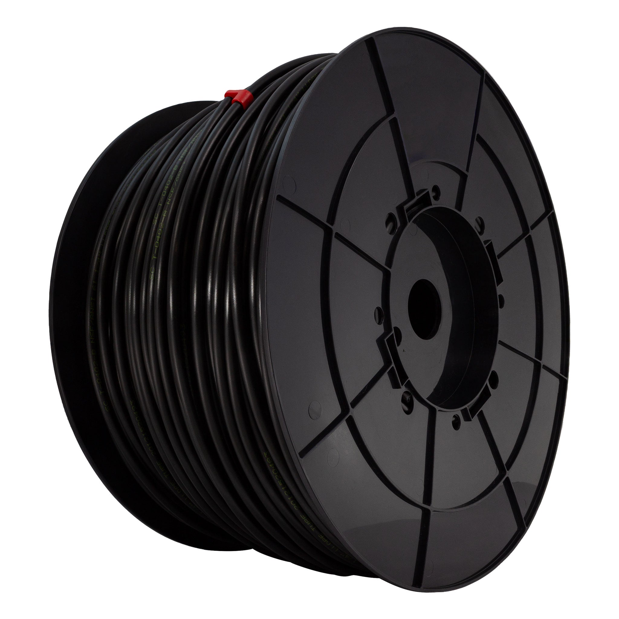 1/4" LLDPE Tube. 1000 FT or 300 M Roll. With Spool. Black Color. Certified by NSF.