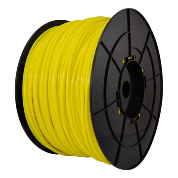 1/4" OD LLDPE Tube. 1000 FT or 300 M Roll. With Spool. Yellow Color. Certified by NSF.