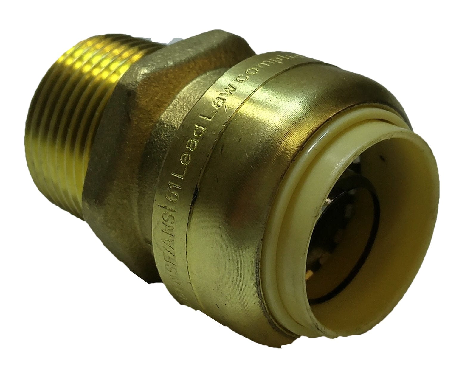 1" x 1" Push-Fit Fitting Male Adapter, Low Lead, NSF.
