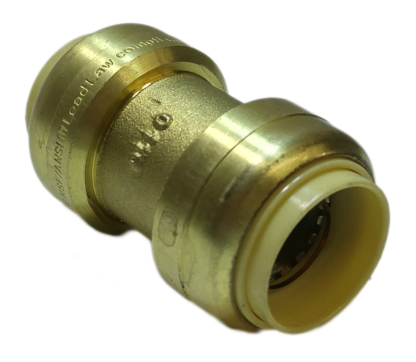 1" x 3/4" Push-Fit Fitting Coupling, Low Lead, NSF