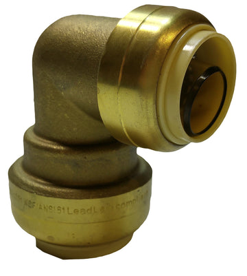 3/4" x 3/4" Push-Fit Fitting Elbow, Low Lead, NSF