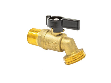 LF Brass Stainless Steel 1/4 Turn Hose bibb 3/4" FIP TO 3/4" GHT