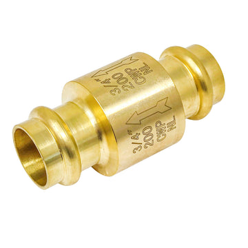 1" Press Ends P x P. In-line Spring Check Valve Lead Free Brass. Pro Press Compatible