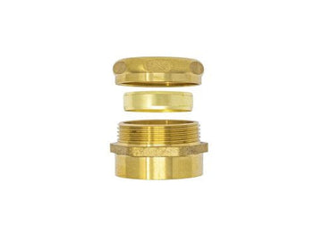 1-1/2" x 1-1/2" SJ X SJ trap adapter (Desanko Fittings). Cast brass. With poly and brass ring