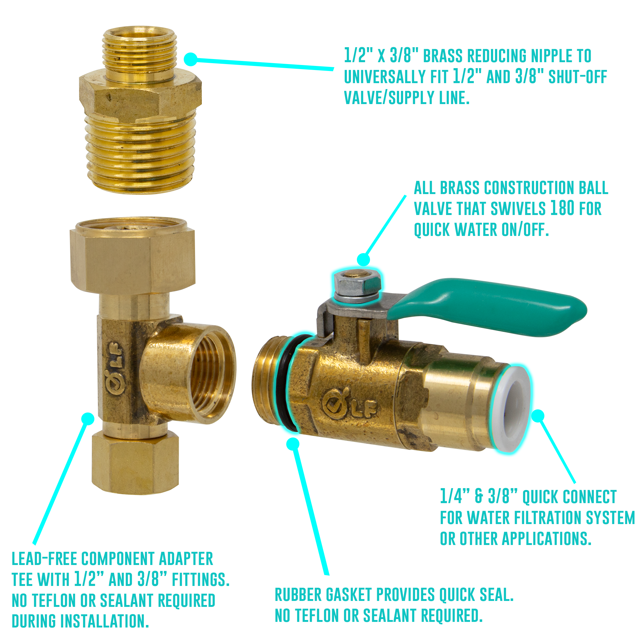 Shut Off Valve with EZ On Connections