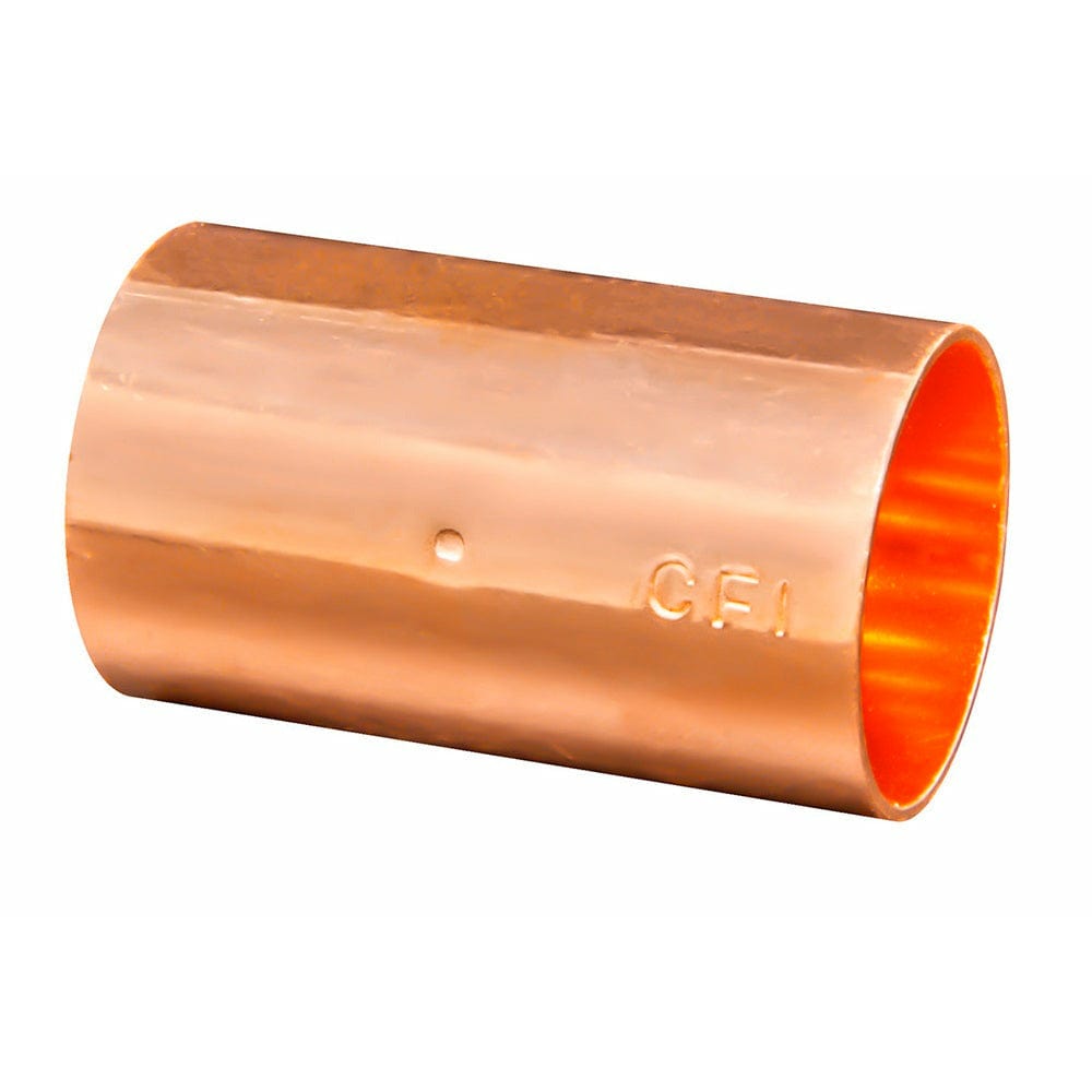 1" Coupling with Dimpled Stop Copper, Low Lead, C x C