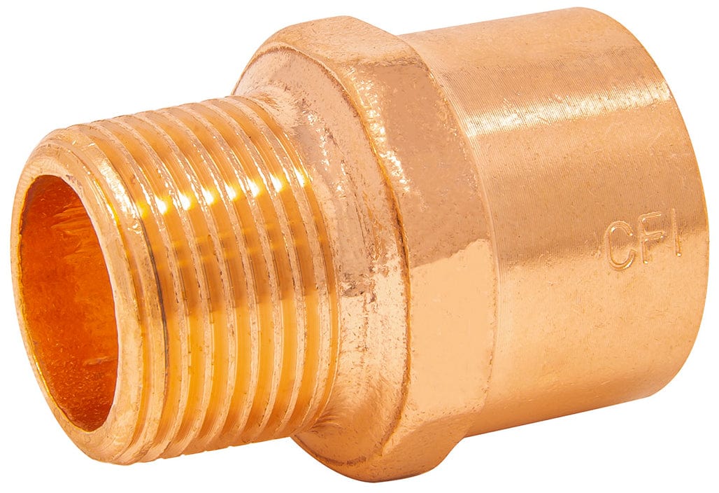 1/2" x 3/4" Male Adapter Reducer Copper, Low Lead, C x MIP