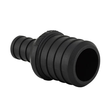 1" x 1/2" PEX B Crimp Barb PPSU Black Poly Reducing Coupling, ASTM F2159