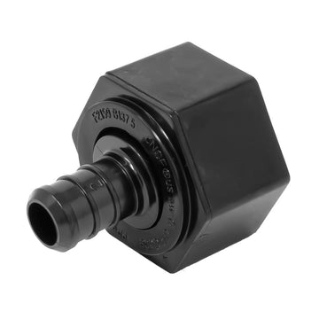 3/4" Crimp Barb PEX B x 3/4" FIP Swivel Female Adapter, PPSU Black Poly ASTM F1259